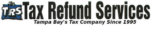 TRS TAX REFUND SERVICES TAMPA BAY'S TAX COMPANY SINCE 1995 logo