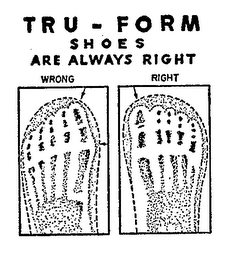 TRU-FORM SHOES ARE ALWAYS RIGHT logo