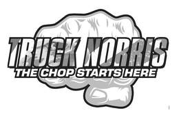 TRUCK NORRIS THE CHOP STARTS HERE logo