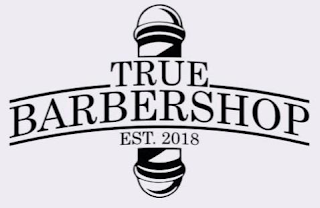 TRUE BARBERSHOP EST 2018 logo