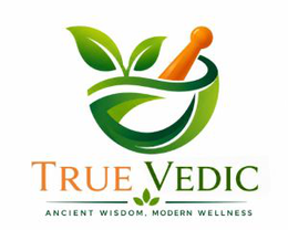 TRUE VEDIC ANCIENT WISDOM, MODERN WELLNESS logo