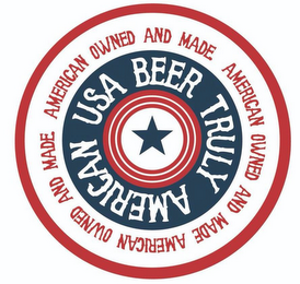 TRULY AMERICAN USA BEER AMERICAN OWNED AND MADE logo