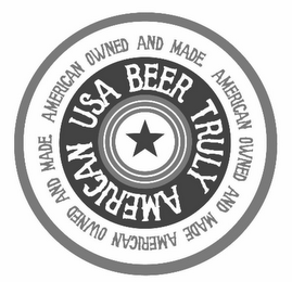 TRULY AMERICAN USA BEER AMERICAN OWNED AND MADE logo