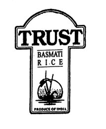 TRUST BASMATI RICE PRODUCE OF INDIA logo
