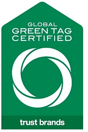 TRUST BRANDS GLOBAL GREEN TAG CERTIFIED logo