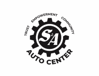 TRUST COMMUNITY  EMPOWERMENT  S&A  AUTO CENTER logo