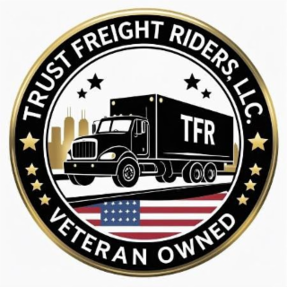 TRUST FREIGHT RIDERS, LLC. TFR VETERAN OWNED logo