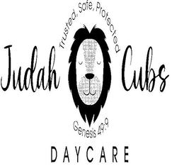 TRUSTED, SAFE, PROTECTED JUDAH CUBS GENESIS 49:9 DAYCARE logo