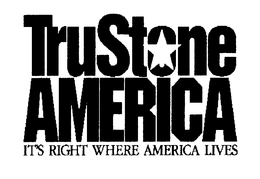 TRUSTONE AMERICA IT'S RIGHT WHERE AMERICA LIVES logo