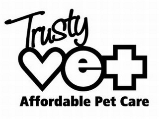 TRUSTY VET AFFORDABLE PET CARE logo