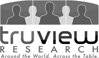 TRUVIEW RESEARCH AROUND THE WORLD. ACROSS THE TABLE. logo