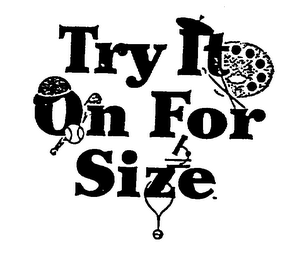 TRY IT ON FOR SIZE AND LOGO logo