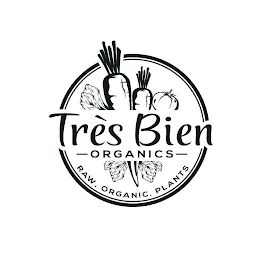 TRÈS BIEN - ORGANICS - RAW, ORGANIC, PLANTS logo
