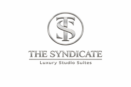 TS THE SYNDICATE LUXURY STUDIO SUITES. logo