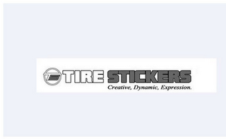 TS TIRE STICKERS CREATIVE, DYNAMIC, EXPRESSION. logo
