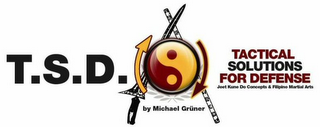 T.S.D. TACTICAL SOLUTIONS FOR DEFENSE JEET KUNE DO CONCEPTS & FILIPINO MARTIAL ARTS BY MICHAEL GRÜNER logo