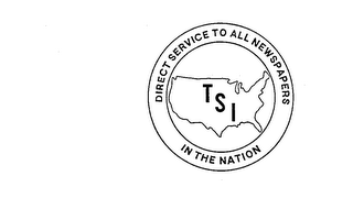 TSI DIRECT SERVICE TO ALL NEWSPAPERS IN THE NATION logo