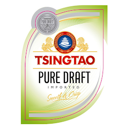 TSINGTAO PURE DRAFT IMPORTED SMOOTH & CRISP logo