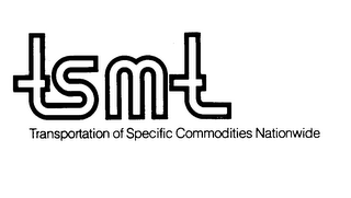 TSMT TRANSPORTATION OF SPECIFIC COMMODITIES NATIONWIDE logo
