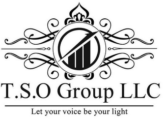 T.S.O GROUP LLC LET YOUR VOICE BE YOUR LIGHT logo