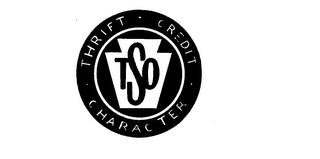 TSO THRIFT CREDIT CHARACTER logo