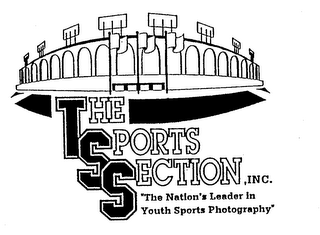 TSS THE SPORTS SECTION, INC. "THE NATION'S LEADER IN YOUTH SPORTS PHOTOGRAPHY" logo