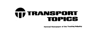 TT TRANSPORT TOPICS NATIONAL NEWSPAPER OF THE TRUCKING INDUSTRY logo
