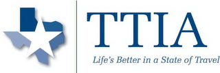 TTIA LIFE'S BETTER IN A STATE OF TRAVEL logo