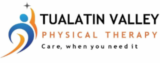 TUALATIN VALLEY PHYSICAL THERAPY CARE, WHEN YOU NEED IT logo