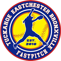 TUCKAHOE EASTCHESTER BRONXVILLE EST. 2018 FASTPITCH logo