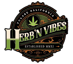 TULARE CALIFORNIA HERB'N VIBES ESTABLISHED MMXI logo