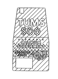 TUMS 500 CHEWABLE CALCIUM SUPPLEMENT ASSORTED FRUIT logo