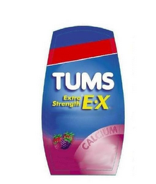 TUMS EXTRA STRENGTH E·X CALCIUM logo