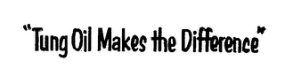 "TUNG OIL MAKES THE DIFFERENCE" logo