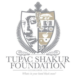 TUPAC SHAKUR FOUNDATION ESTABLISHED 1996 WHAT'S IN YOUR HAND BLACK MAN? logo