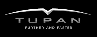 TUPAN FURTHER AND FASTER logo