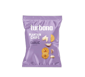 TURBANA PLANTAIN CHIPS GARLIC logo