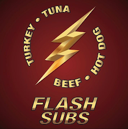 TURKEY TUNA BEEF HOT DOGS FLASH SUBS logo