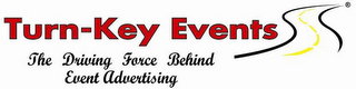 TURN-KEY EVENTS THE DRIVING FORCE BEHIND EVENT ADVERTISING logo