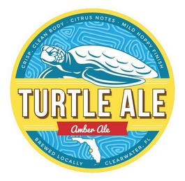 TURTLE ALE AMBER ALE CRISP, CLEAN BODY · CITRUS NOTES · MILD HOPPY FINISH BREWED LOCALLY CLEARWATER, FL logo