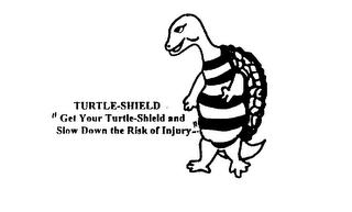TURTLE-SHIELD "GET YOUR TURTLE-SHIELD AND SLOW DOWN THE RISK OF INJURY..." logo