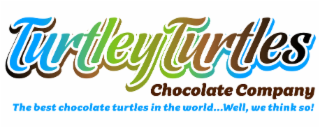 TURTLEYTURTLES CHOCOLATE COMPANY THE BEST CHOCOLATE TURTLES IN THE WORLD…WELL, WE THINK SO! logo