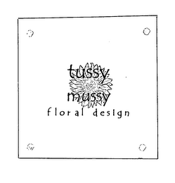 TUSSY MUSSY FLORAL DESIGN logo