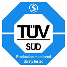TUV SUD S PRODUCTION MONITORED SAFETY TESTED logo