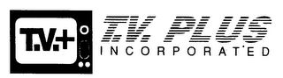 T.V. + T.V. PLUS INCORPORATED logo