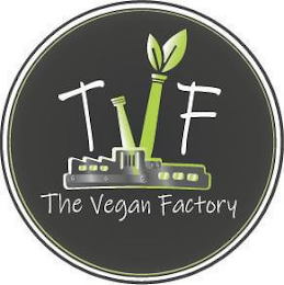 TVF THE VEGAN FACTORY logo