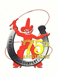 TW GARNER FOOD COMPANY 75TH ANNIVERSARY logo