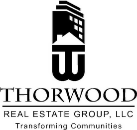 TW THORWOOD REAL ESTATE GROUP LLC TRANSFORMING COMMUNITIES logo