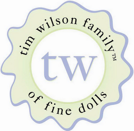 TW TIM WILSON FAMILY OF FINE DOLLS TW logo