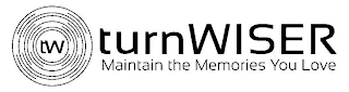 TW TURNWISER MAINTAIN THE MEMORIES YOU LOVE logo